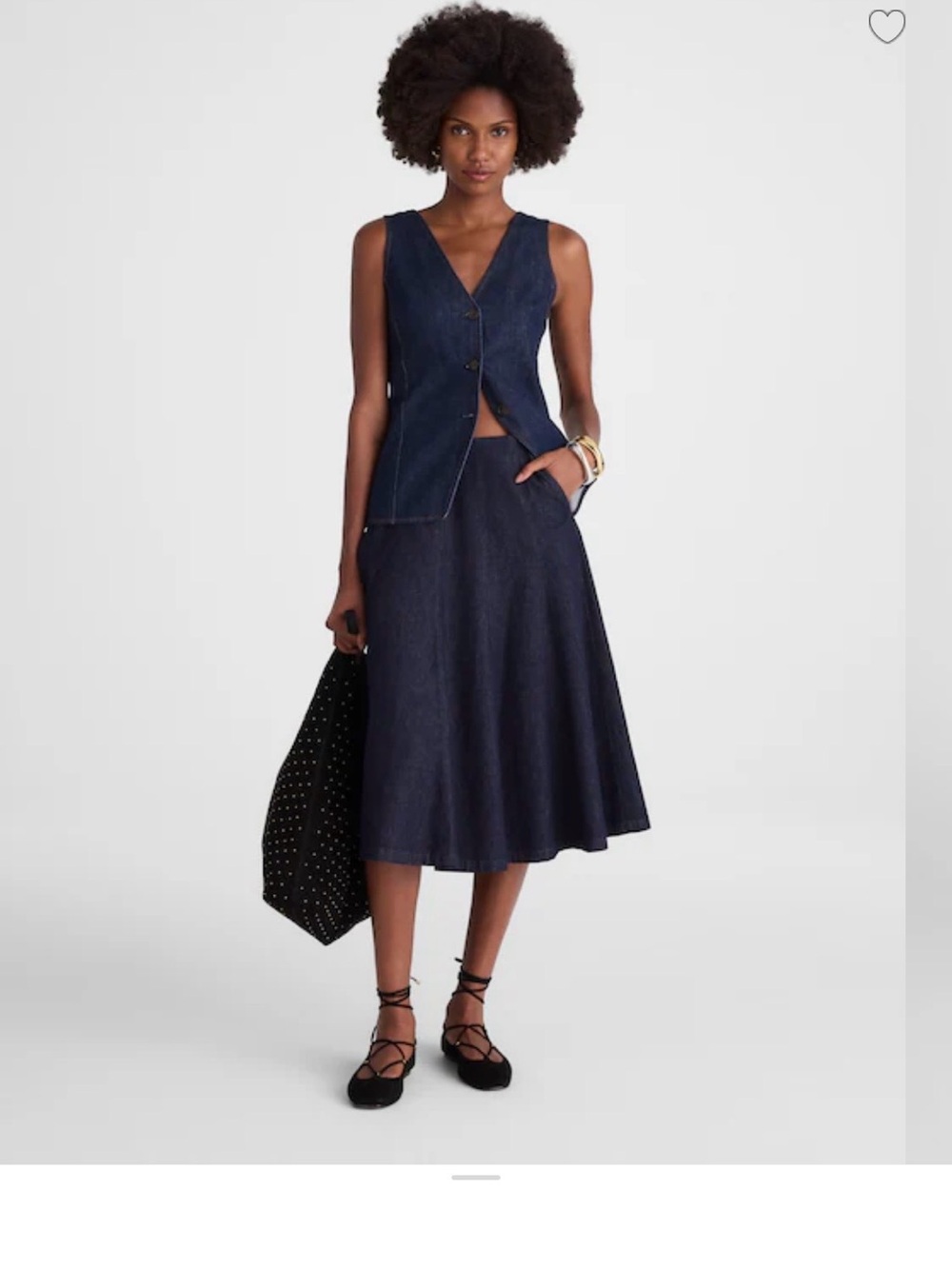 Madewell Flared Denim Skirt in Rinse Wash, 26